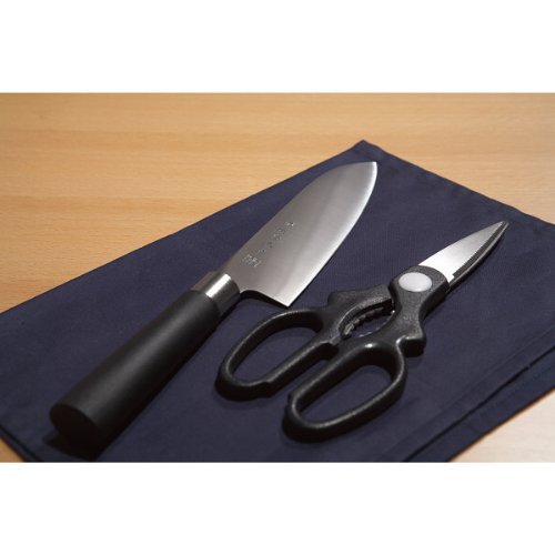 Amazon｜濃州孫六作 三徳 包丁 和式丸柄 & キッチン鋏 25M｜包丁セット